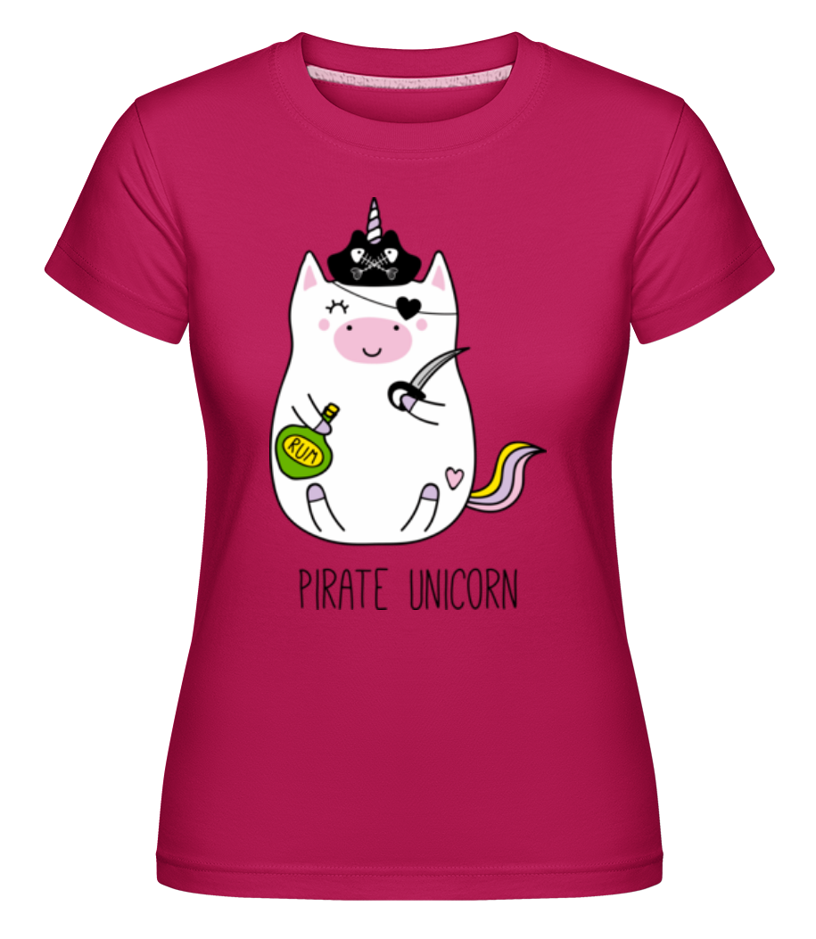 Pirate Unicorn -  T-shirt Shirtinator femme - Magenta - Devant