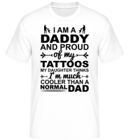 Papa Tattoos Daughter - Shirtinator Men's T-Shirt - White - Front