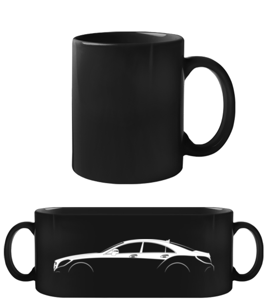 'Mercedes-Benz CLS C218' Silhouette · Schwarze Tasse
