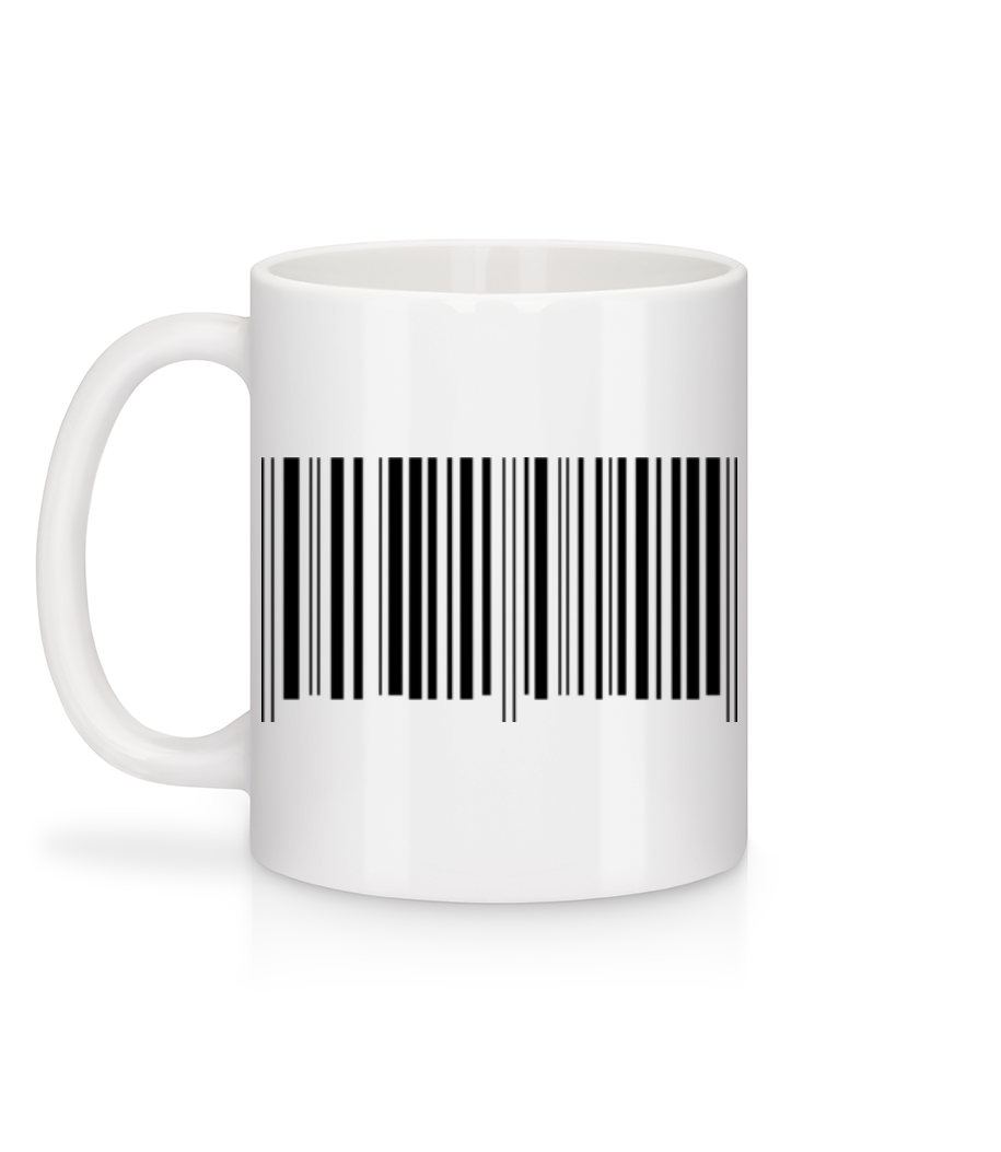 Aperçu: Barcode - Mug en céramique blanc - Blanc - Derrière