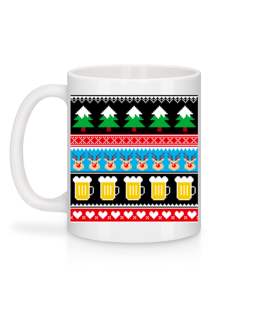 Ugly Christmas Symbols - Mug en céramique blanc - Blanc - Derrière