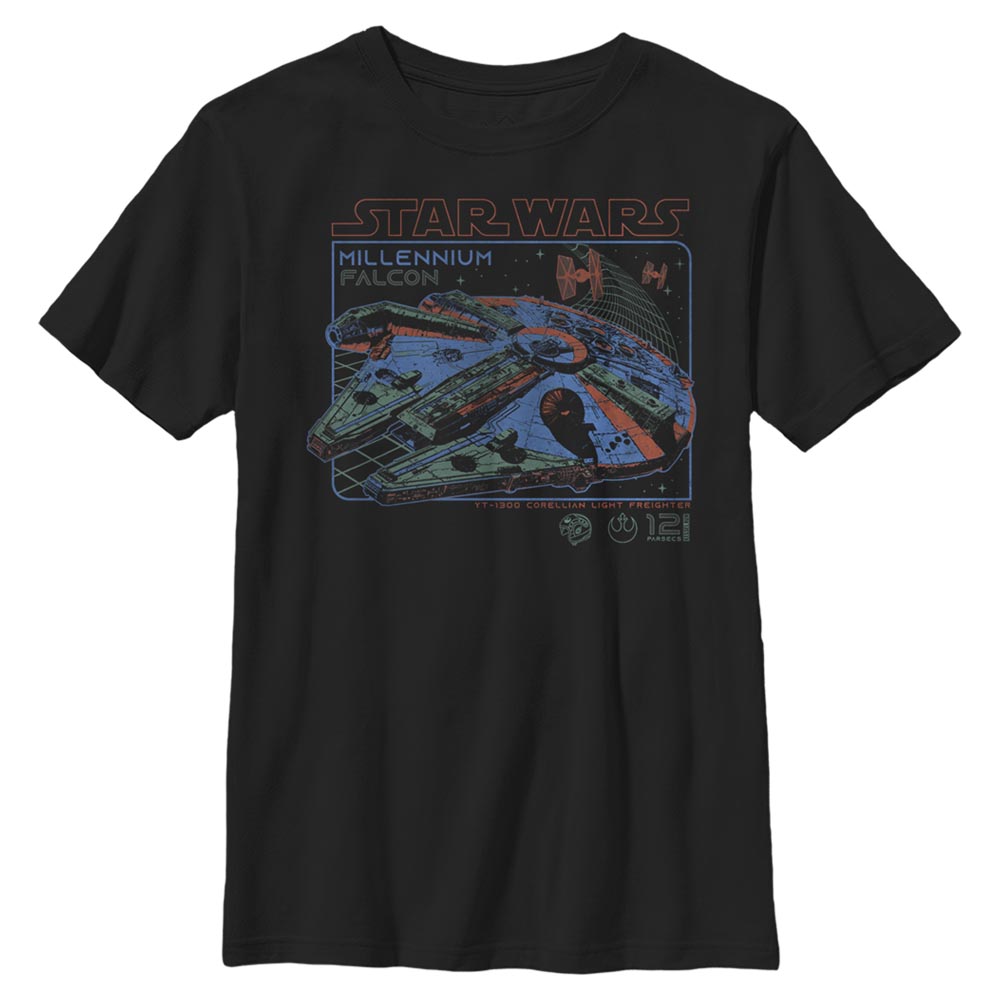 Star Wars - Faucon Milenium Millennium Blue Print - Enfant T-shirt
