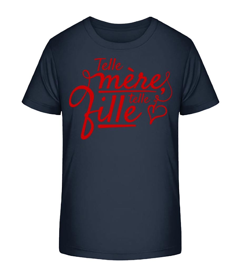 Telle Mère Telle Fille - T-shirt bio Enfant Stanley Stella 2.0 - Bleu marine - Devant