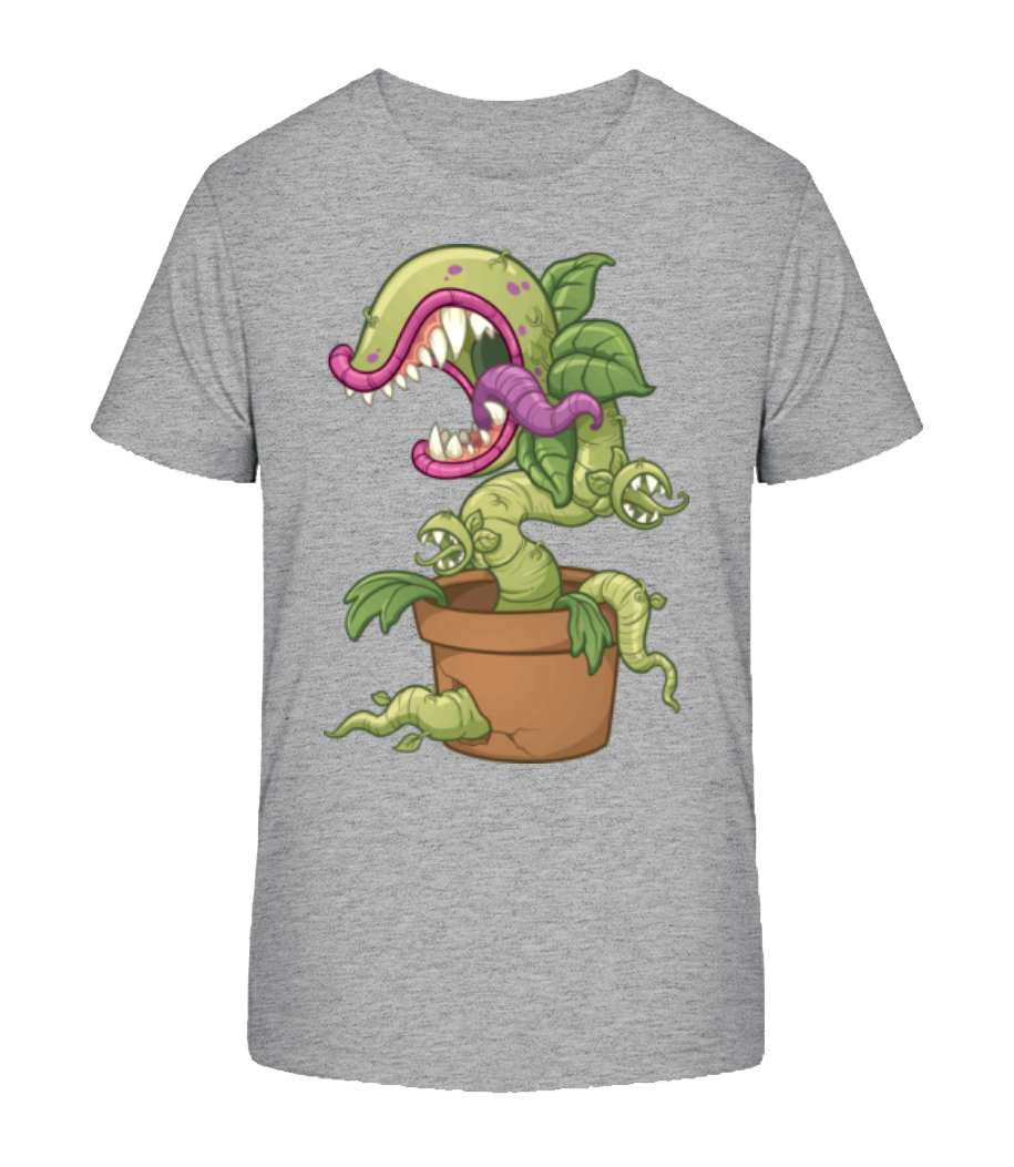 Aperçu: Bad Plant Comic - T-shirt bio Enfant Stanley Stella 2.0 - Gris chiné - Devant