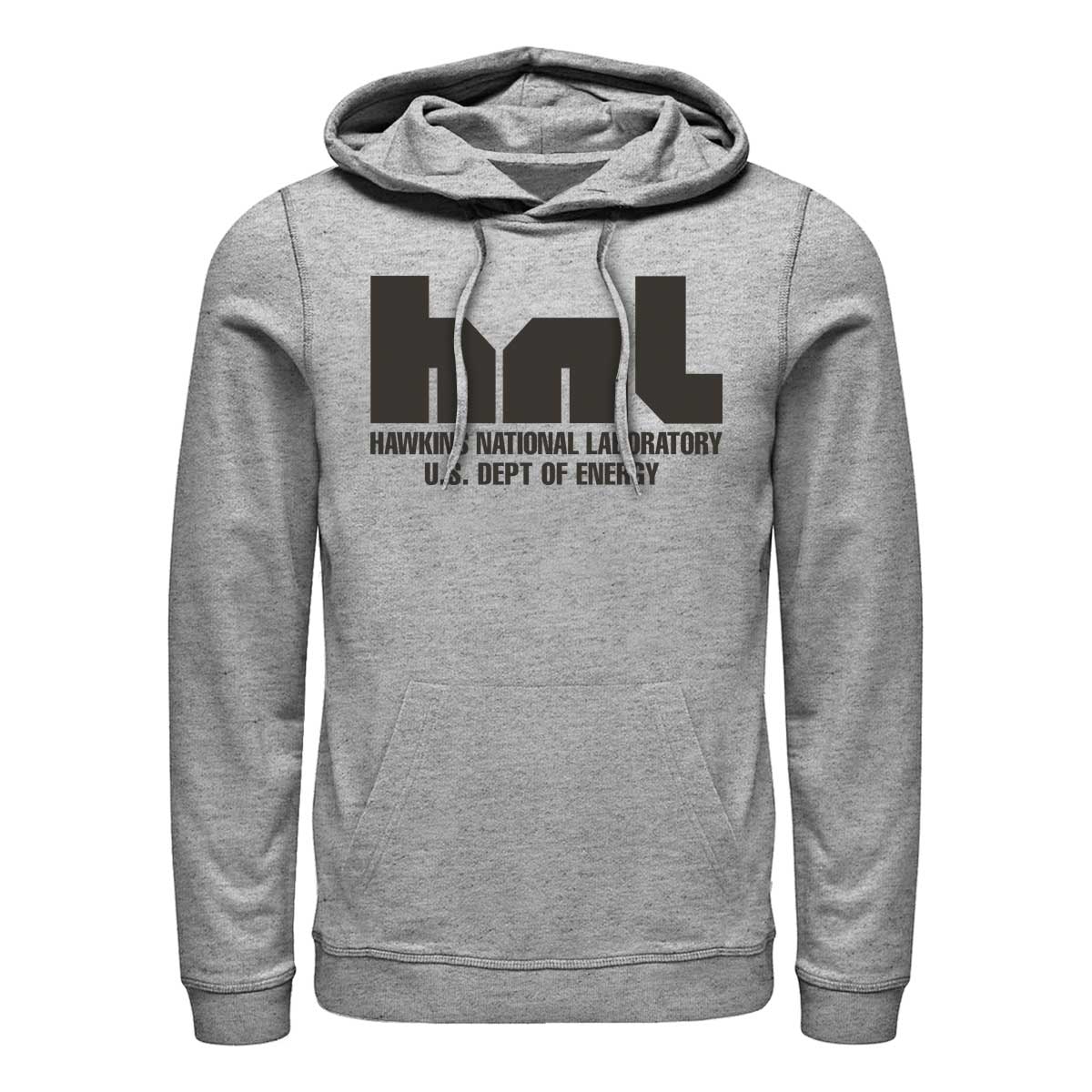 Aperçu: Netflix - Stranger Things - Hawkins National Laboratory - Unisex Sweat à capuche - Gris chiné - Devant