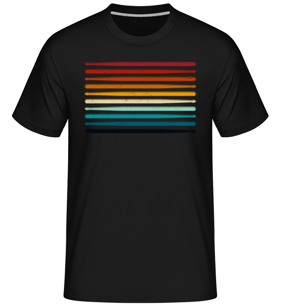 Aperçu: Drumsticks -  T-Shirt Shirtinator homme - Noir - Devant