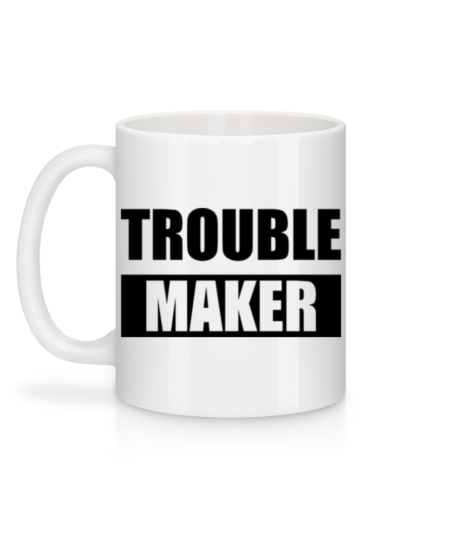 Troublemaker - Mug en céramique blanc - Blanc - Derrière