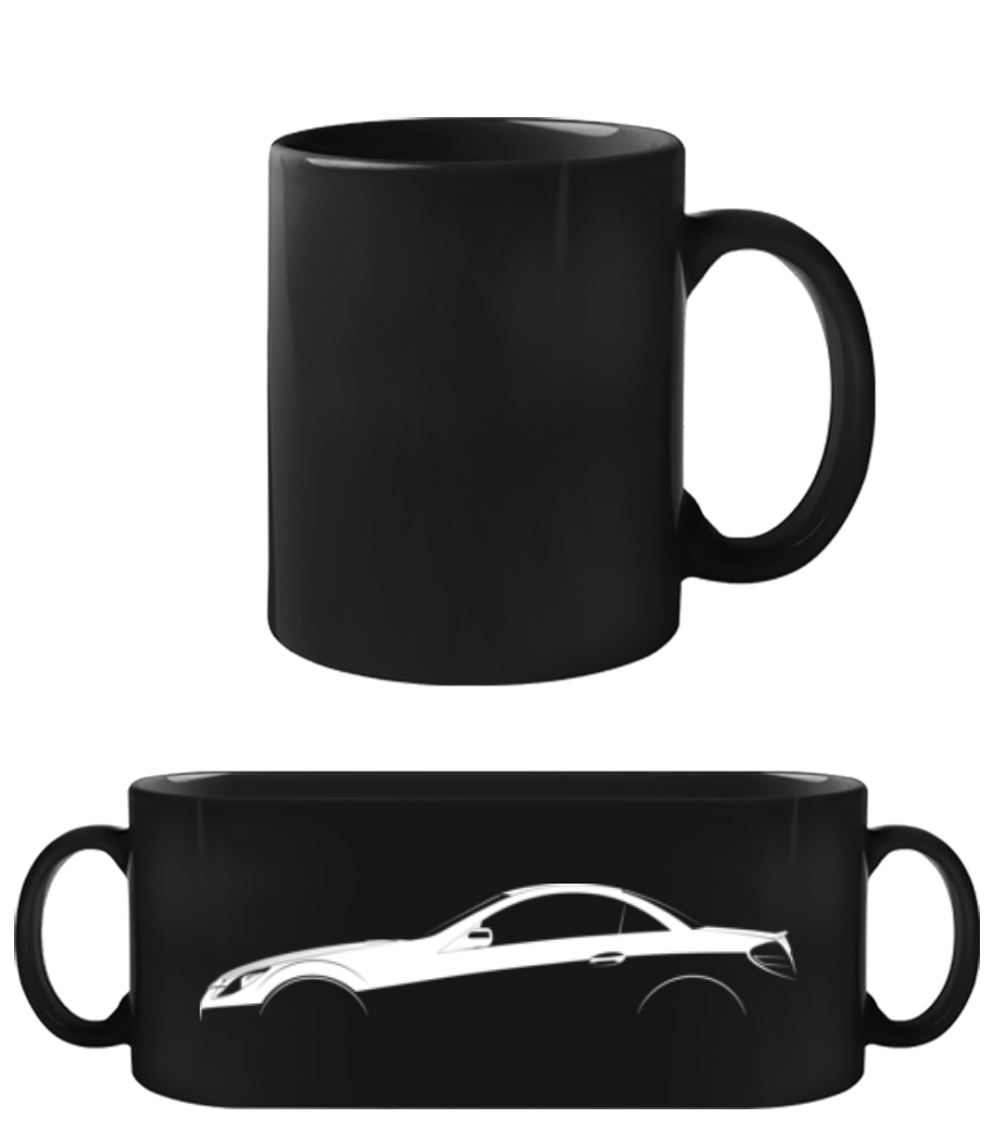 'Mercedes-Benz SLK 55 AMG Bl' Silhouette · Schwarze Tasse