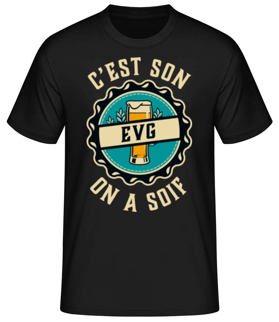 Aperçu: C’est Son EVG - T-shirt standard Homme - Noir - Devant