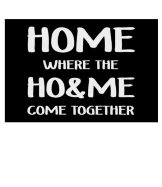 Home Where Ho&Me Come Together - Paillasson - Blanc - Devant
