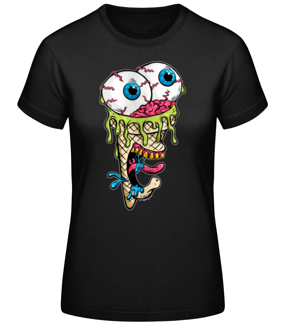 Aperçu: Glace D'Horreur - T-shirt standard Femme - Noir - Devant