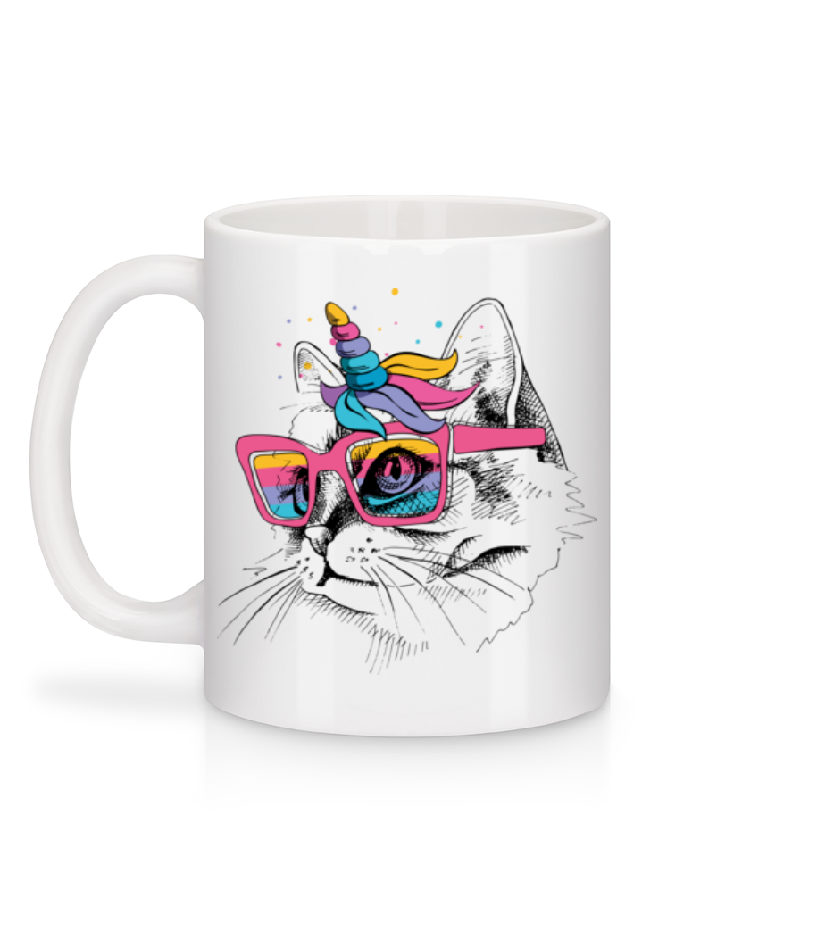 Fete De La Licorne - Mug en céramique blanc - Blanc - Derrière