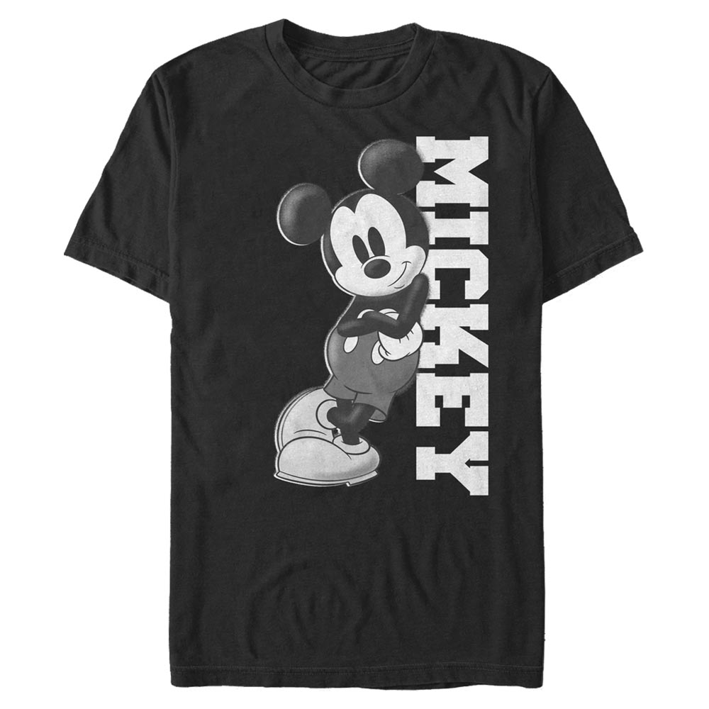Aperçu: Disney - Mickey Mouse - Mickey Mouse Mickey Lean - Homme T-shirt - Noir - Devant