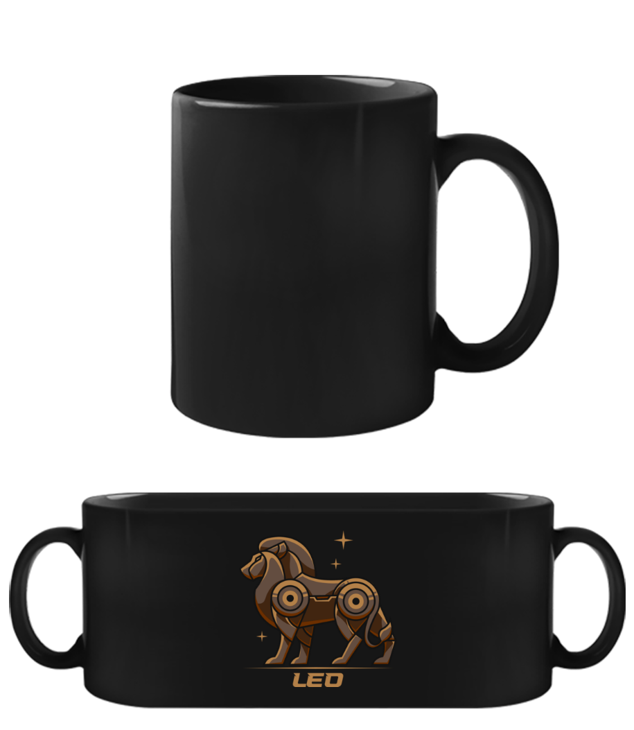Mecha Robotic Zodiac Sign Leo · Tasse Noire