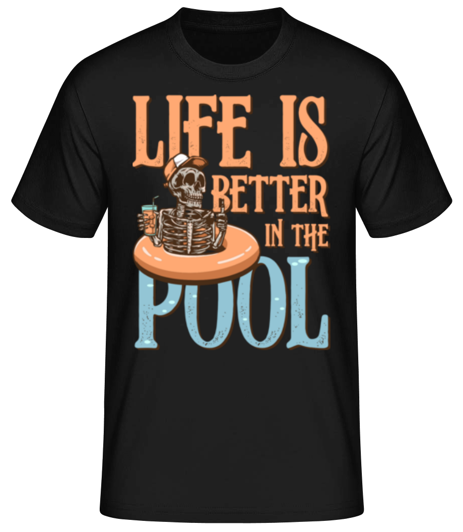 Aperçu: Better In The Pool - T-shirt standard Homme - Noir - Devant