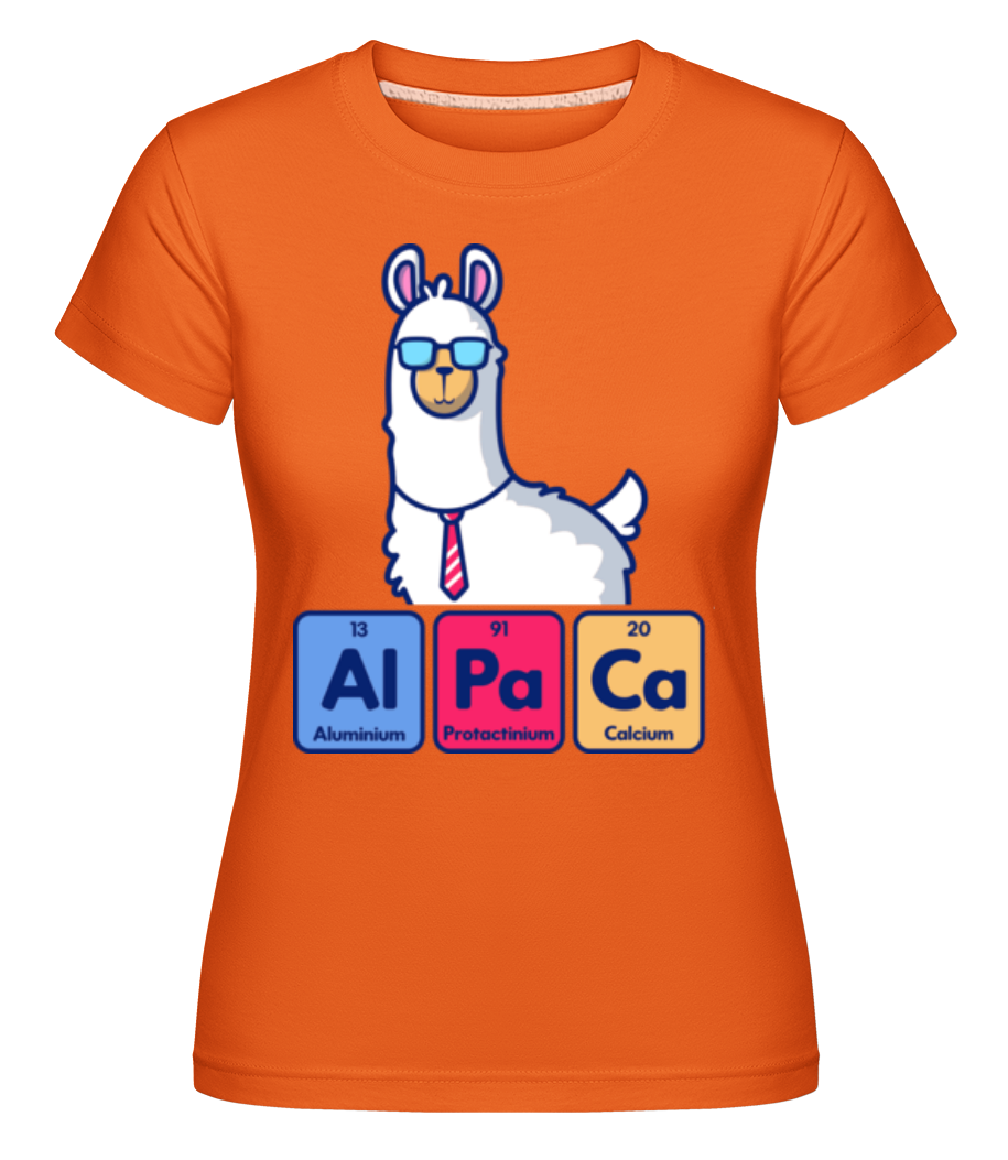 Aperçu: Al Pa Ca -  T-shirt Shirtinator femme - Orange - Devant