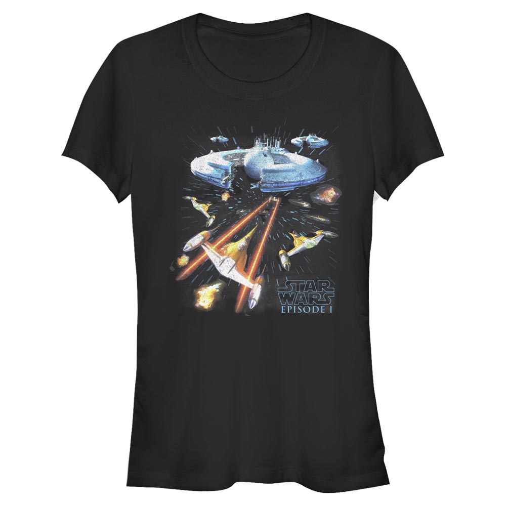Aperçu: Star Wars - Skupina Ep 1 Epic Scene - Femme T-shirt - Noir - Devant