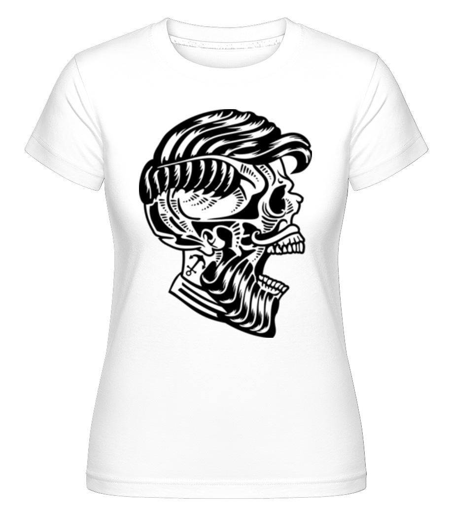 Hipster Skull -  T-shirt Shirtinator femme - Blanc - Devant
