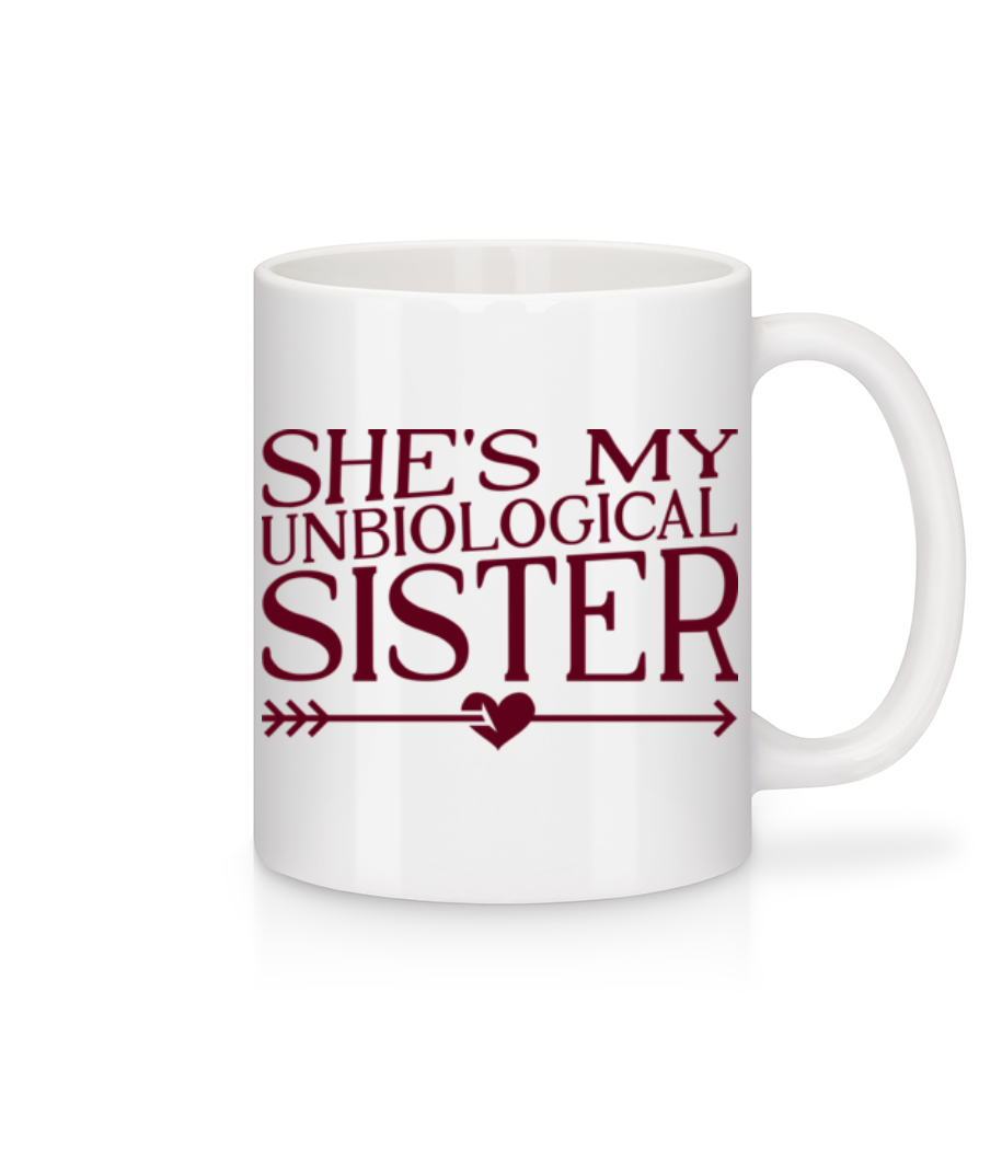 Unbiological Sister · Mug en céramique blanc