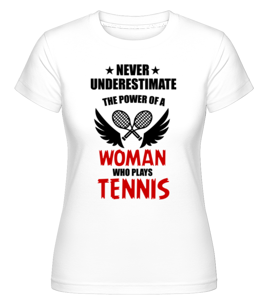 Aperçu: Woman Who Play Tennis -  T-shirt Shirtinator femme - Blanc - Devant