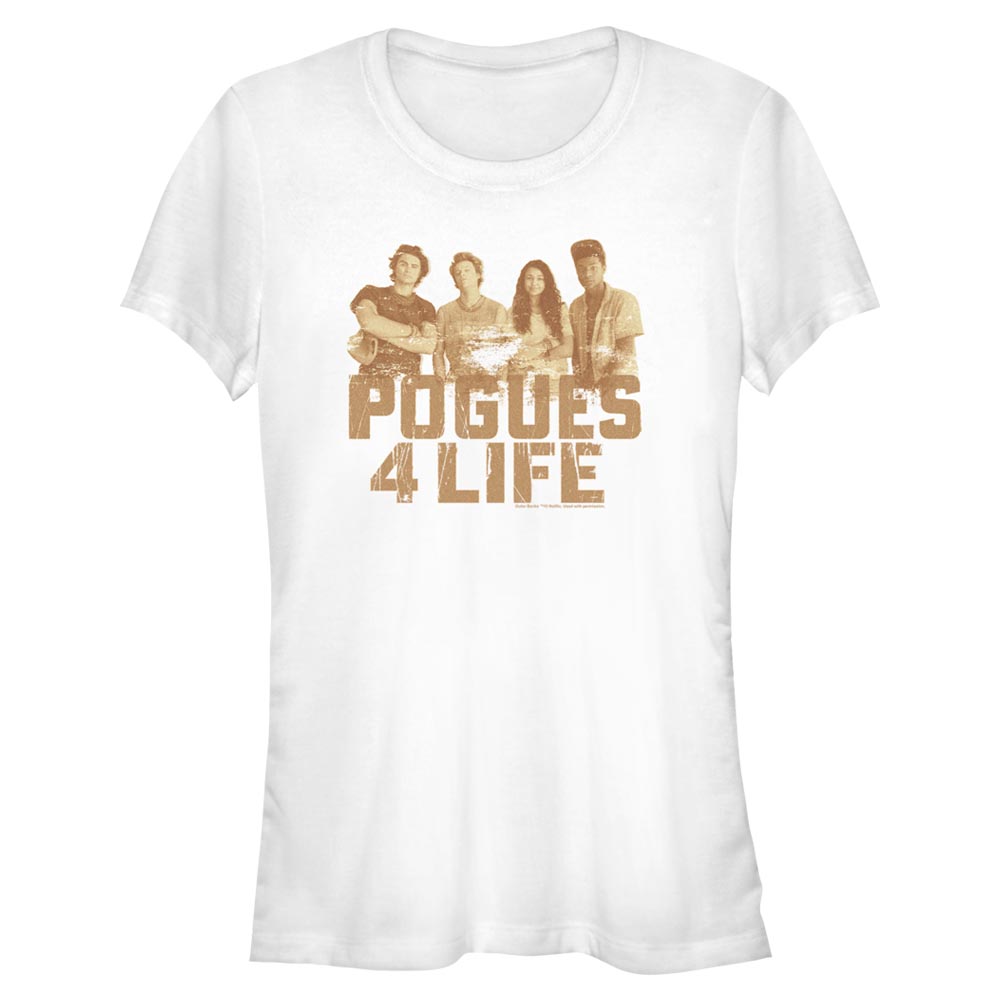 Aperçu: Netflix - Outer Banks - Skupina Pogues 4 Life - Femme T-shirt - Blanc - Devant