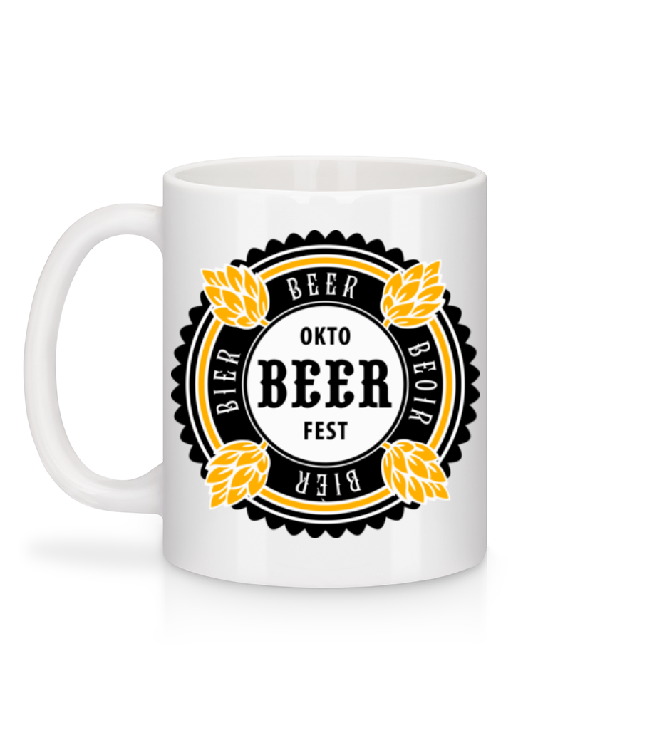 Oktobeer Fest - Mug en céramique blanc - Blanc - Derrière