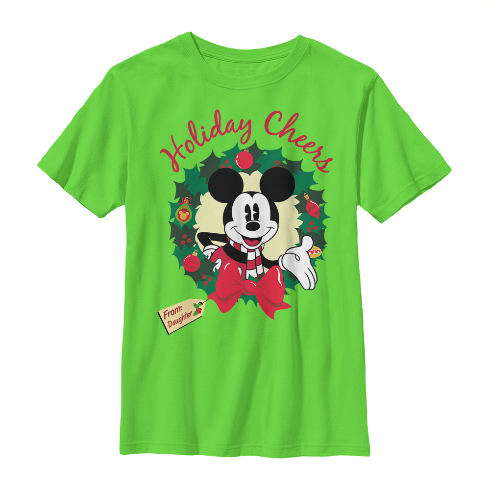 Disney Classics - Mickey Mouse - Mickey Mouse Holiday Cheer Daughter - Enfant T-shirt