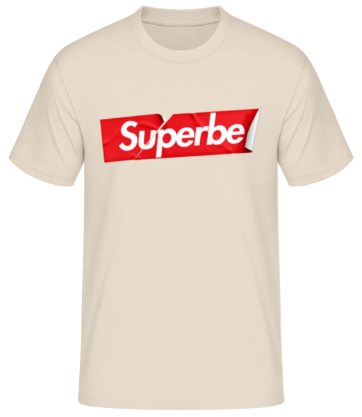 Superbe Autocollant - T-shirt standard Homme - Crème - Devant