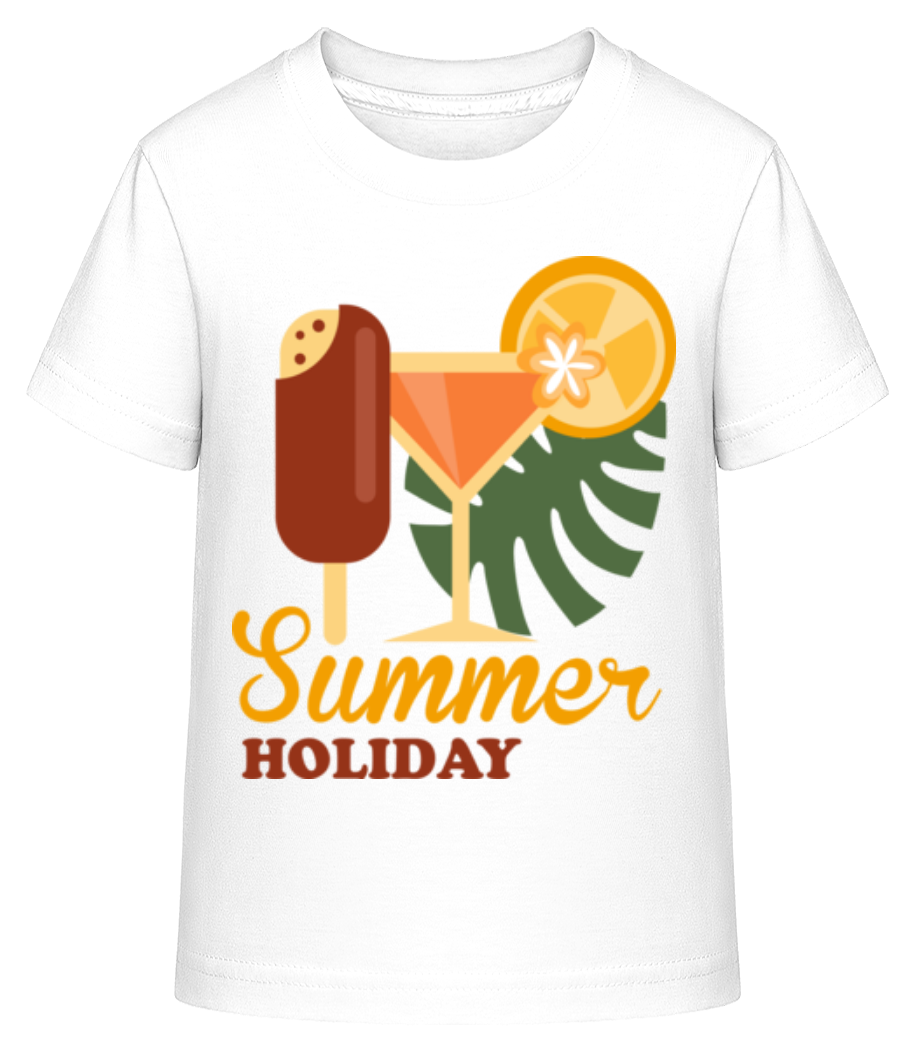 Summer Holiday Logo - T-shirt shirtinator Enfant - Blanc - Devant