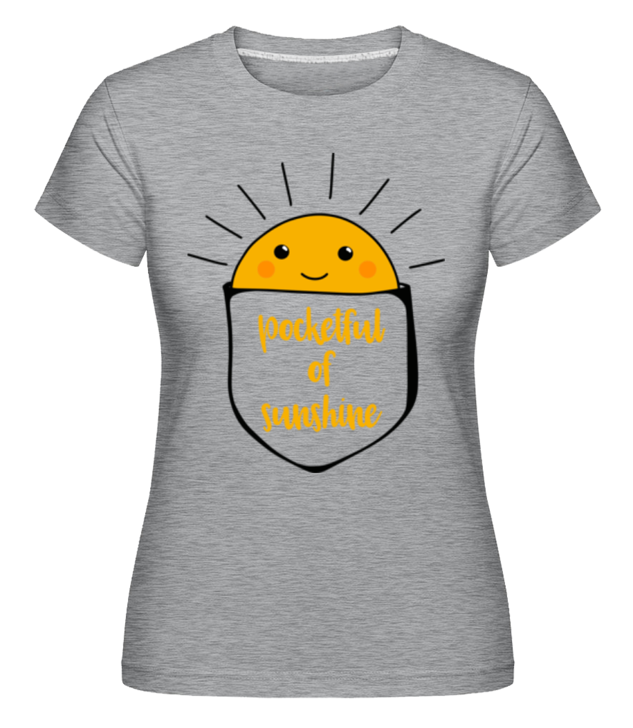 Aperçu: Pocketful Of Sunshine -  T-shirt Shirtinator femme - Gris chiné - Devant