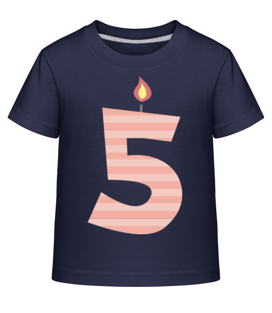 Aperçu: Bougie D'Anniversaire - T-shirt shirtinator Enfant - Bleu marine - Devant