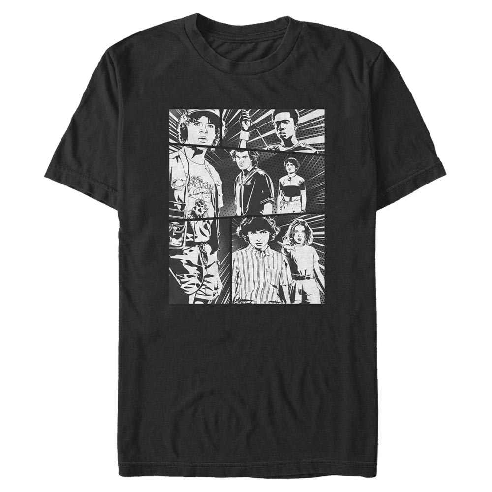 Netflix - Stranger Things - Skupina Strange Stares - Homme T-shirt - Noir - Devant