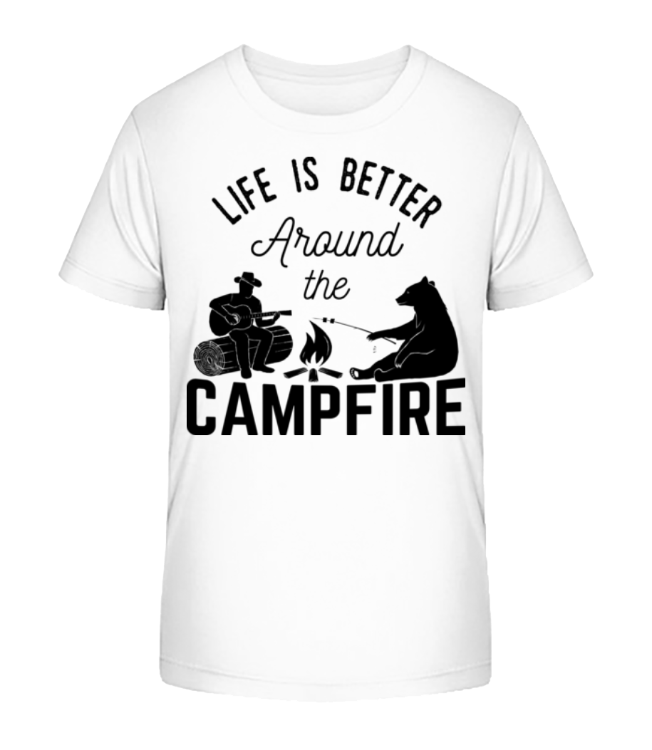 Around The Campfire - T-shirt bio Enfant Stanley Stella 2.0 - Blanc - Devant
