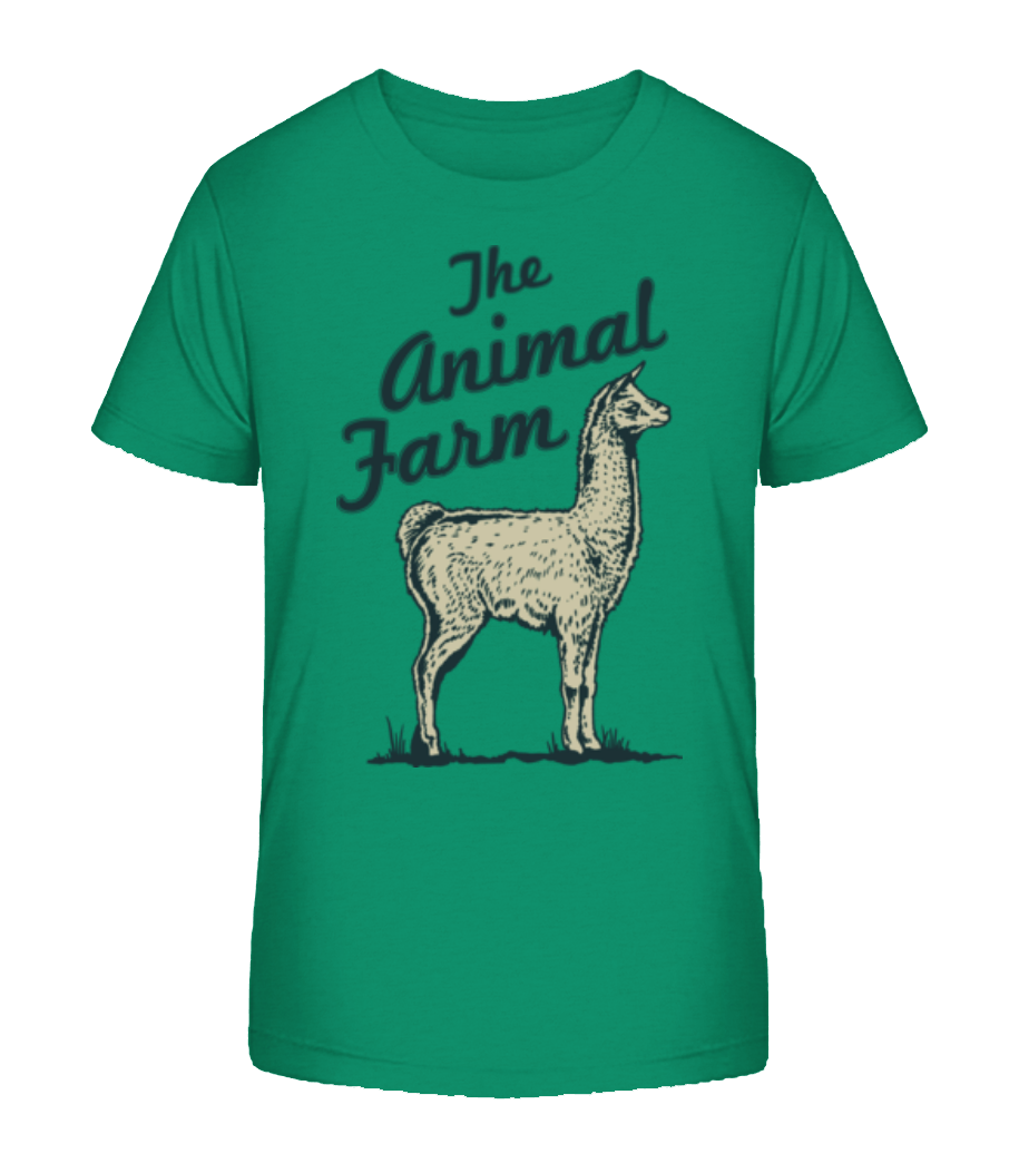 Llama The Animal Farm - T-shirt bio Enfant Stanley Stella 2.0 - Vert - Devant