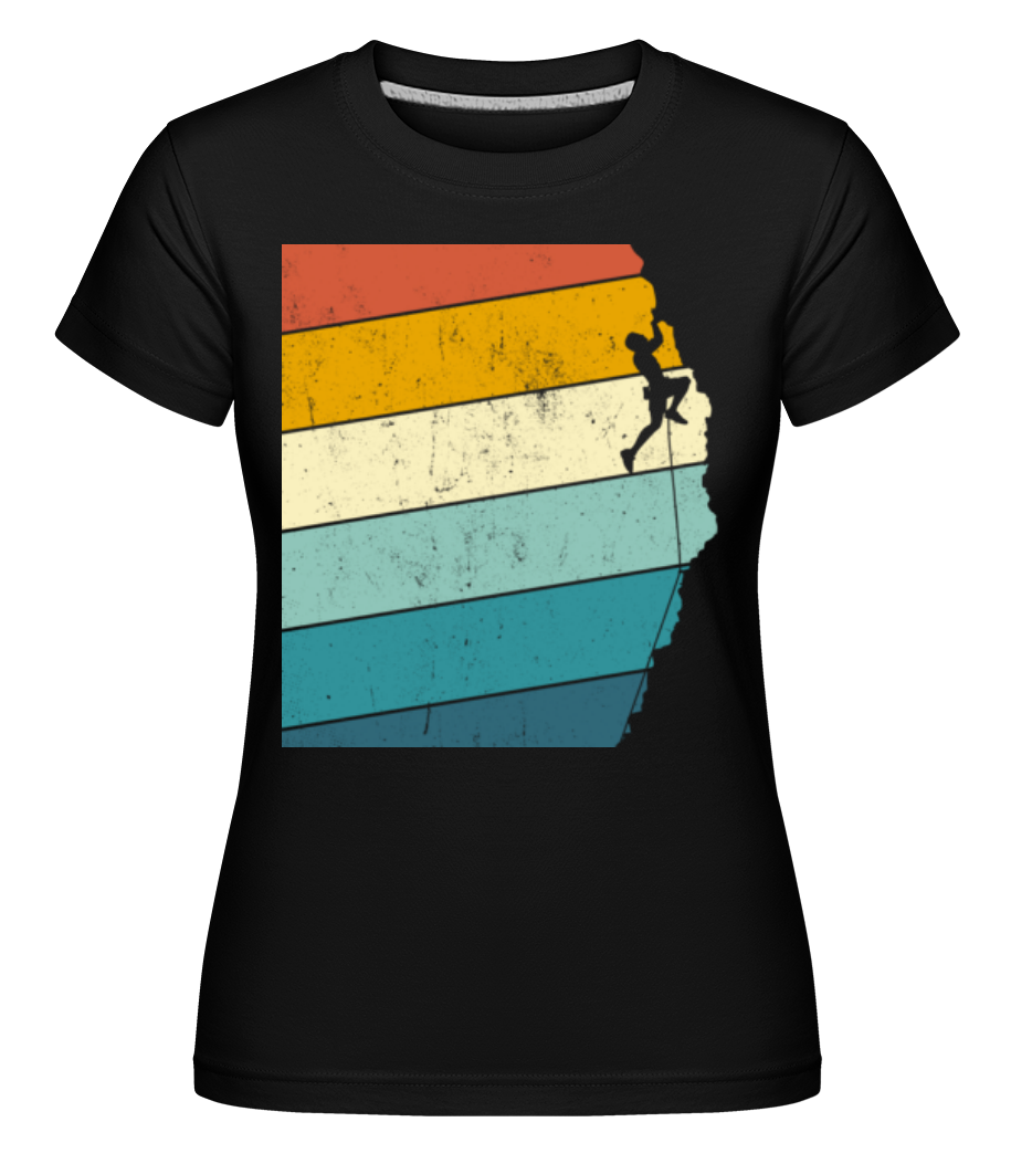 Aperçu: Grimpeur Rétro Homme -  T-shirt Shirtinator femme - Noir - Devant