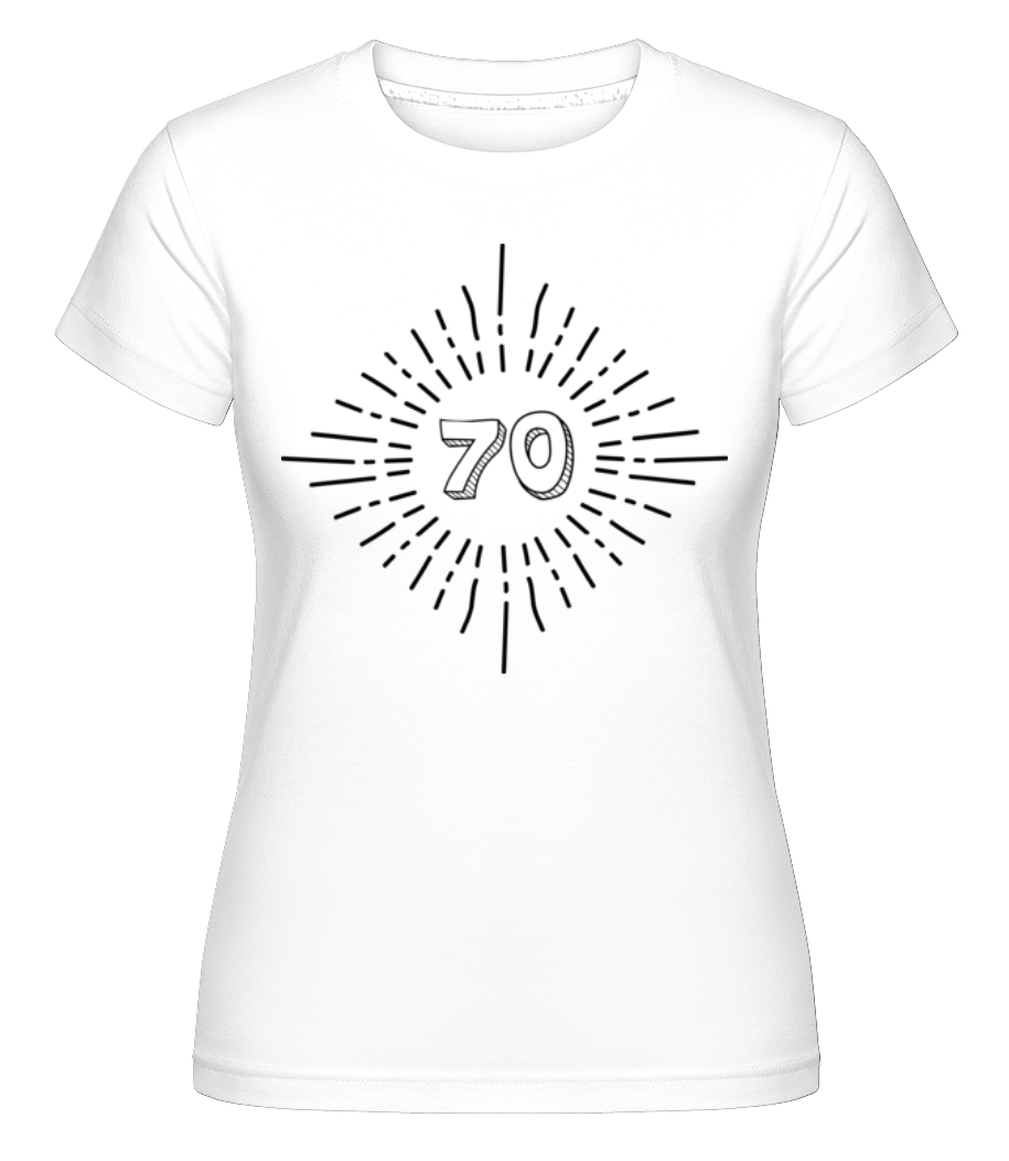 Aperçu: Anniversaire Des Années 70 -  T-shirt Shirtinator femme - Blanc - Devant