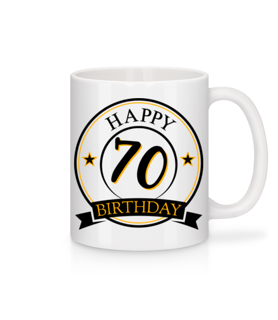 Happy Birthday 70 · Mug en céramique blanc