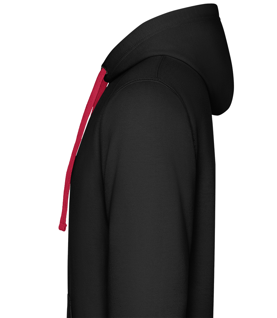 Sweat à capuche bicolore Unisexe - Noir / Rouge - Gauche
