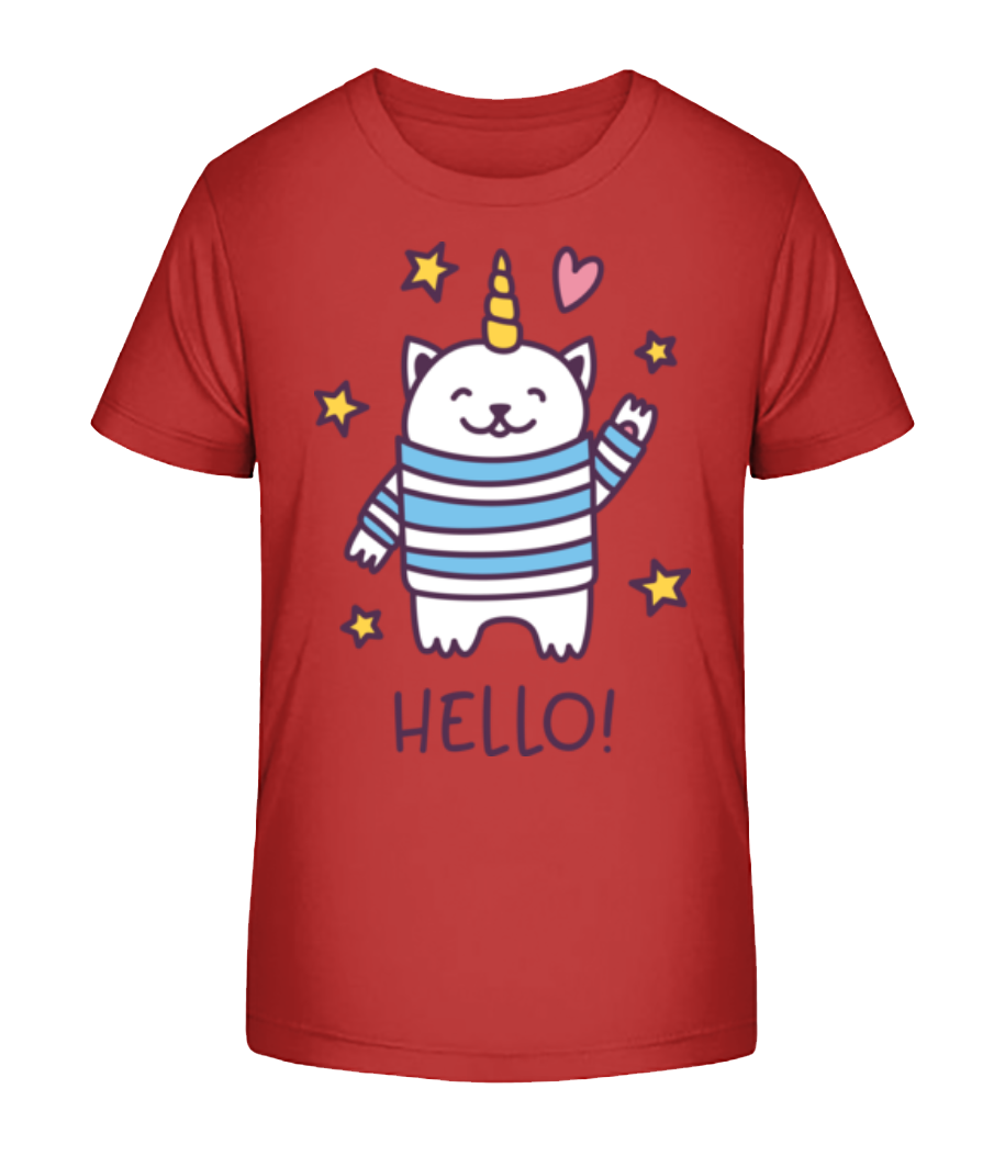 Hello Cat Unicorn · T-shirt bio Enfant Stanley Stella 2.0