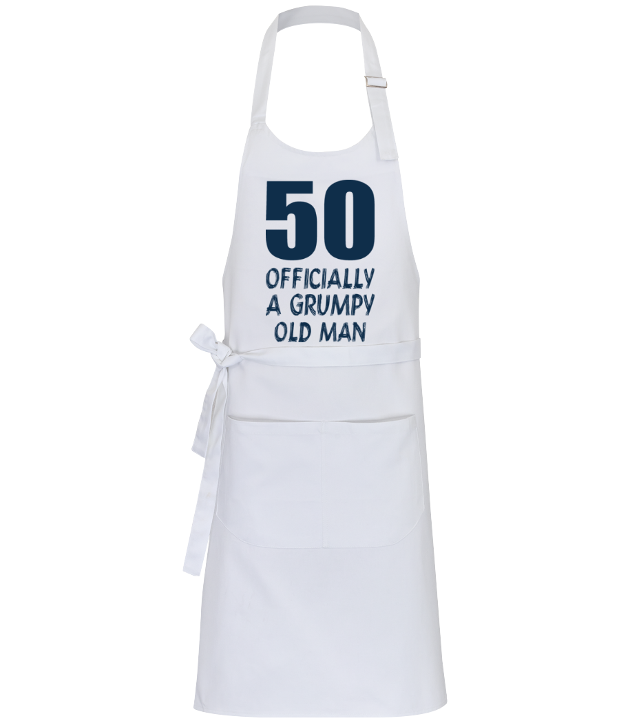 Officially Grumpy Old Man 50 - Tablier professionnel - Blanc - Devant