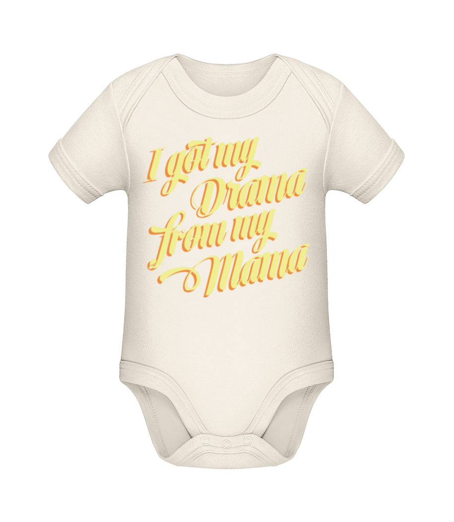 Aperçu: I Got My Drama From My Mama - Body manches courtes bio - Crème - Devant