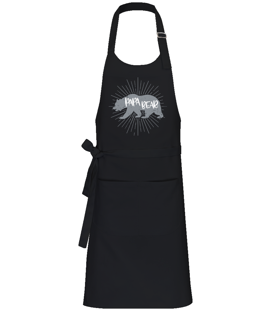 Aperçu: Papa Bear - Tablier professionnel - Noir - Devant