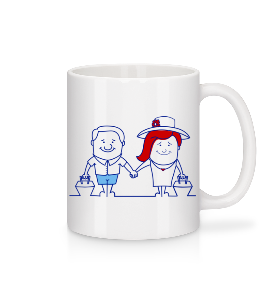 Couple Heureux · Mug en céramique blanc