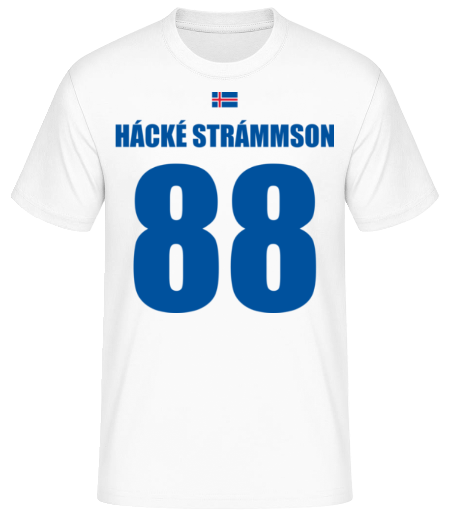 Island Fußball Trikot Hácké Strámmson · Männer Basic T-Shirt