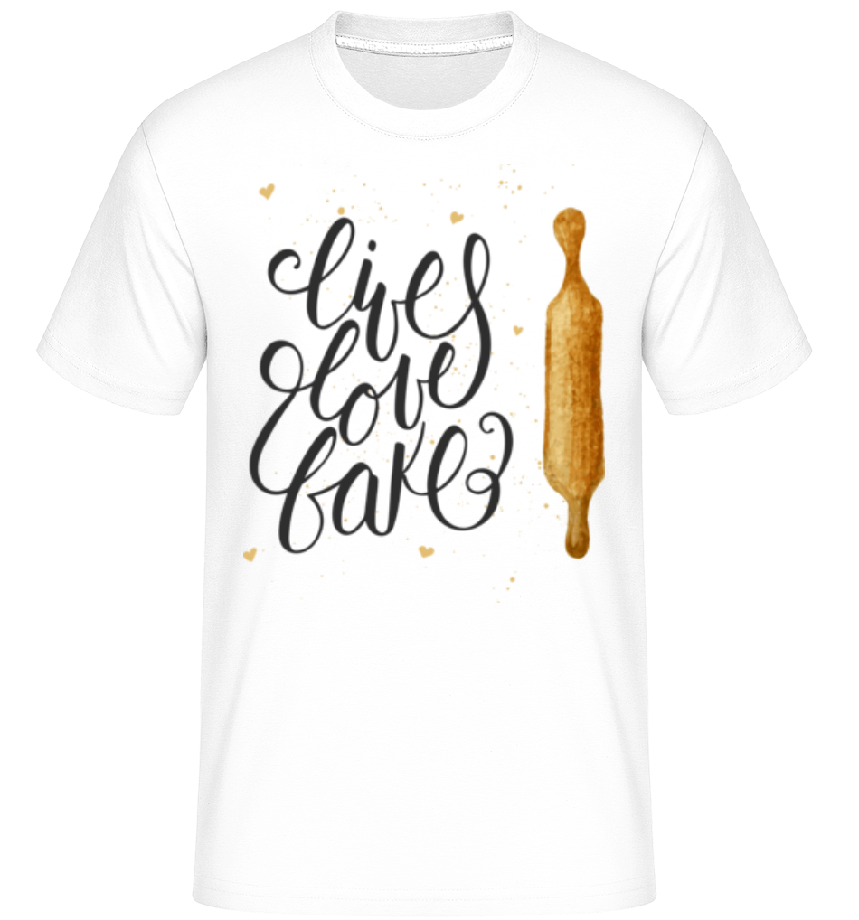Live Love Bake -  T-Shirt Shirtinator homme - Blanc - Devant