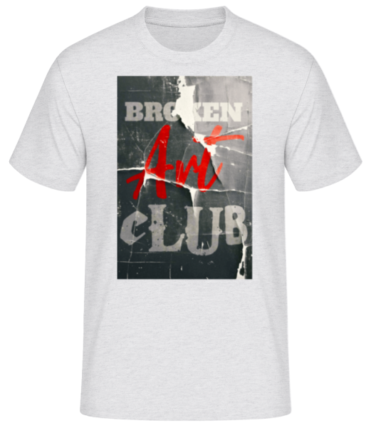 Broken Art Club - T-shirt standard Homme - Gris chiné - Devant