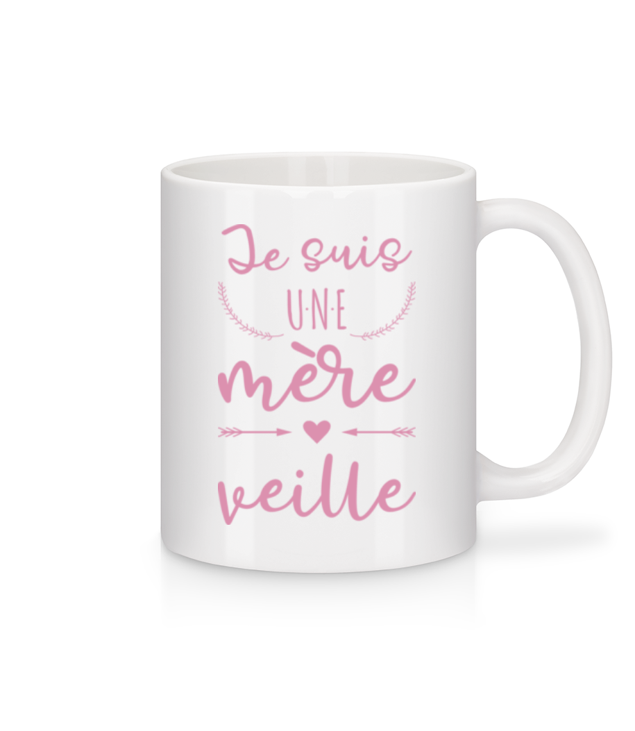 Je Suis Une Mère Veille - Mug en céramique blanc - Blanc - Devant
