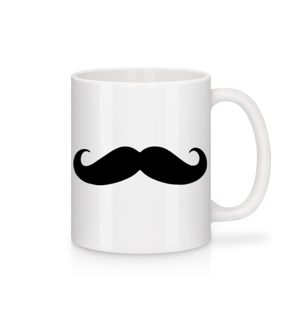 Moustache · Mug en céramique blanc