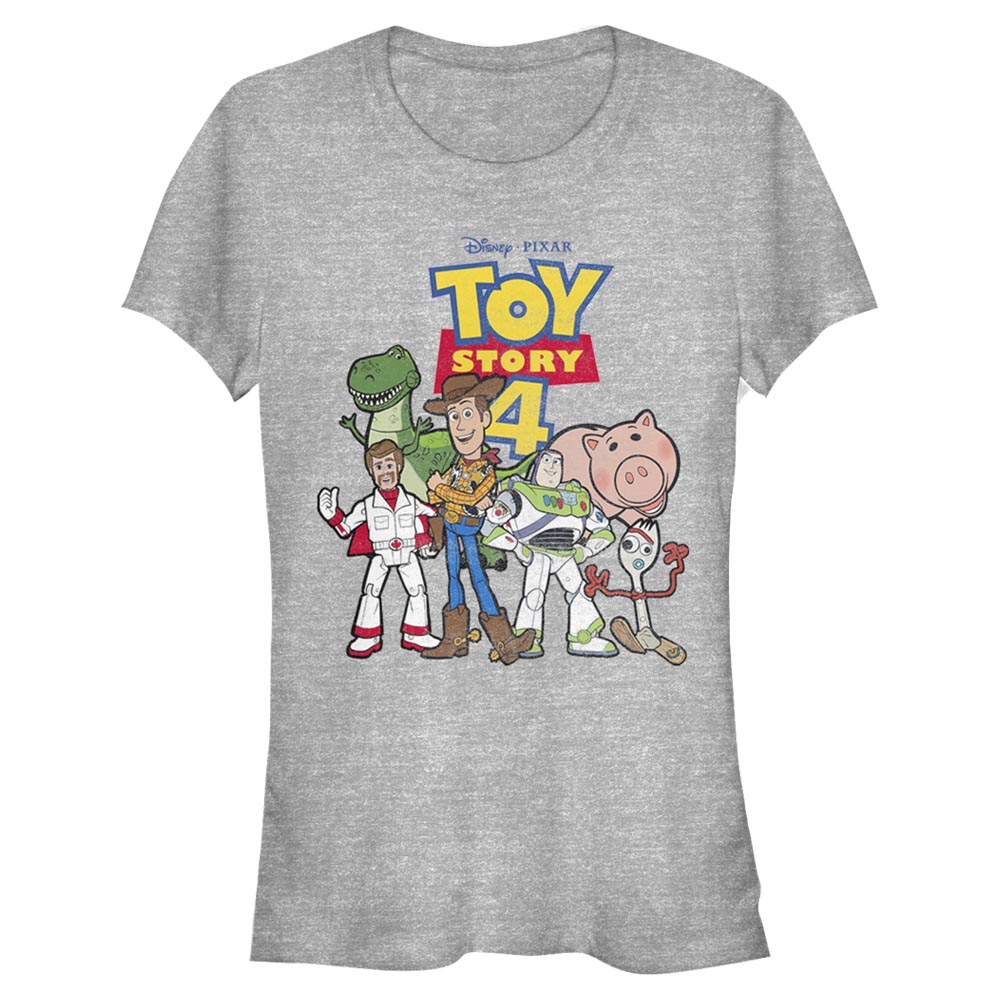 Aperçu: Pixar - Toy Story - Skupina Toy Crew - Femme T-shirt - Gris chiné - Devant