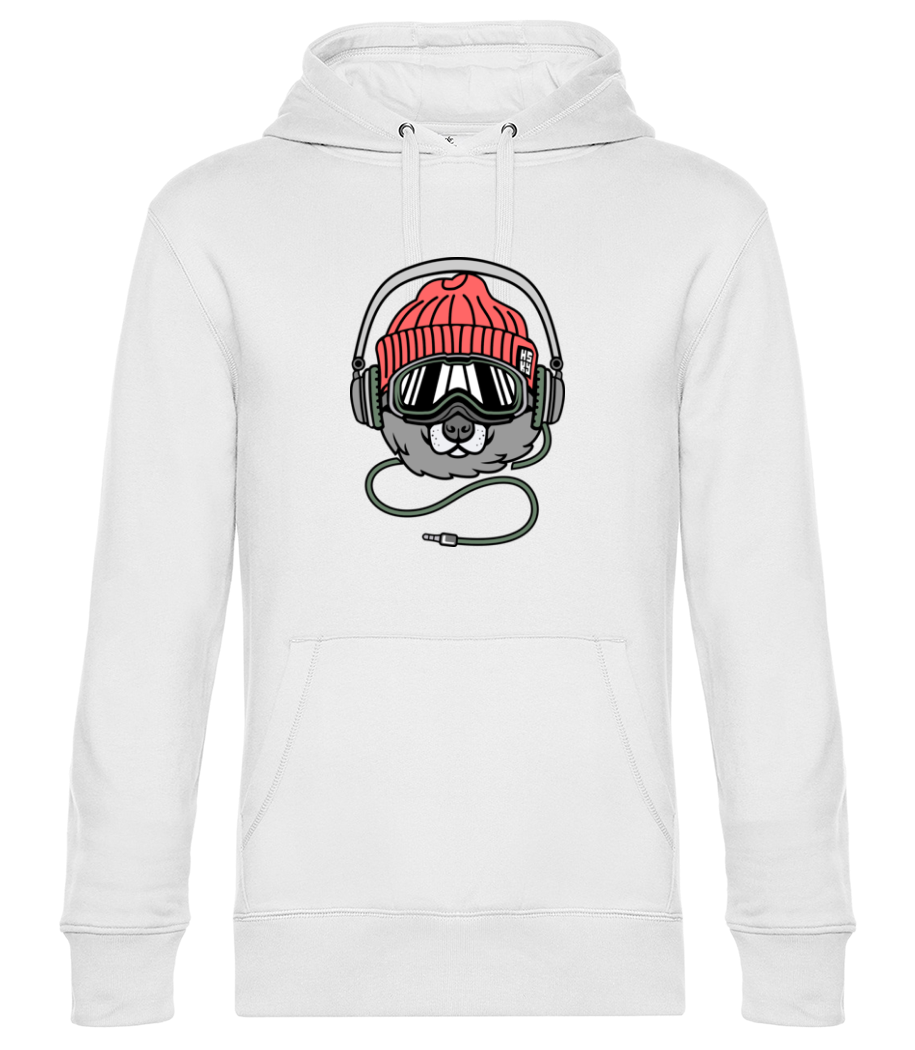 Cool Dog - Sweat à capuche premium Unisexe - Blanc - Devant